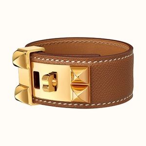 Hermes Collier de Chien 24 bracelet authentic gold